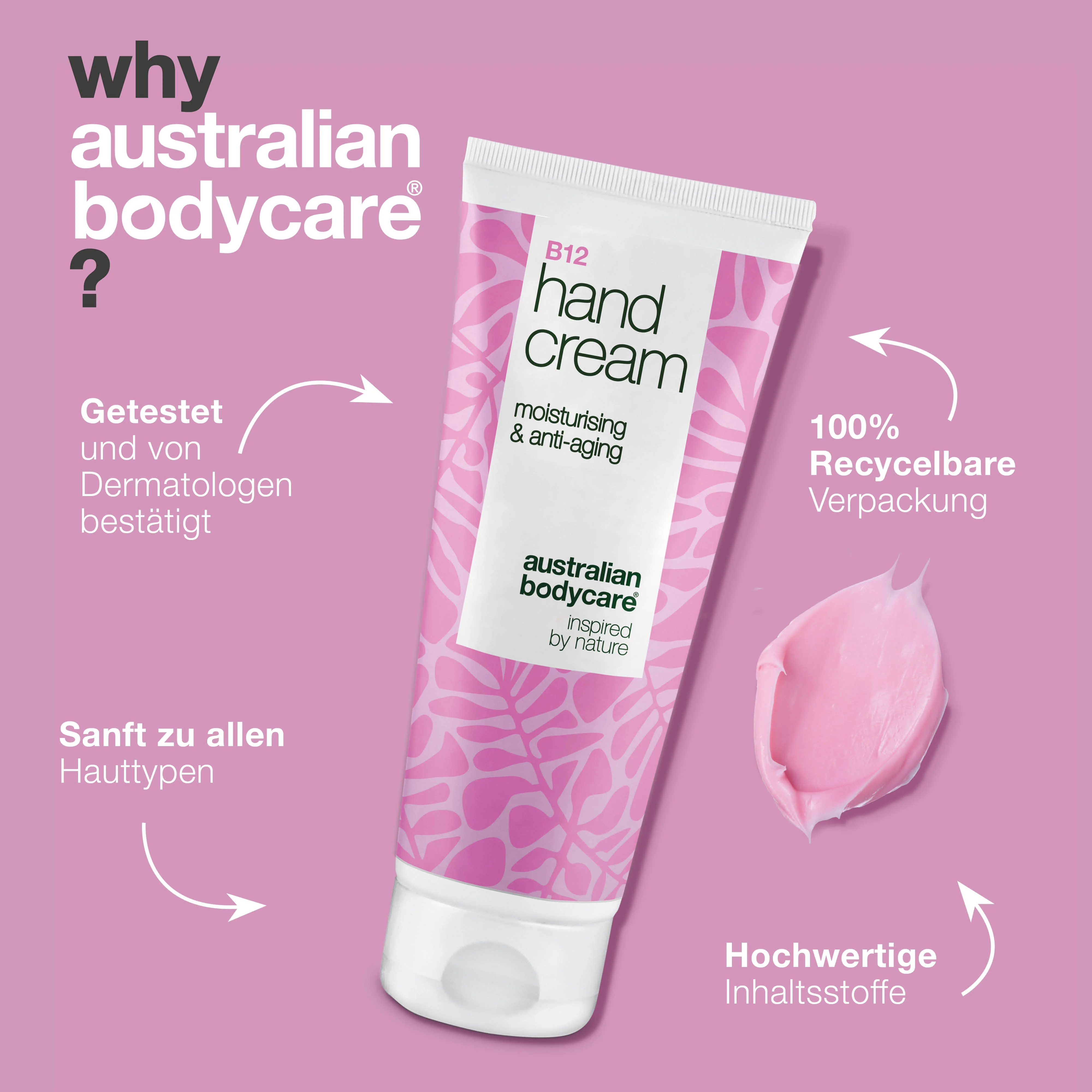 B12 Handcreme für trockene, rissige Hände – Feuchtigkeitspflege — B12 Handcreme für glatte, weiche Hände. Reduziert Trockenheit und Falten mit intensiver Feuchtigkeitspflege. - Image 4
