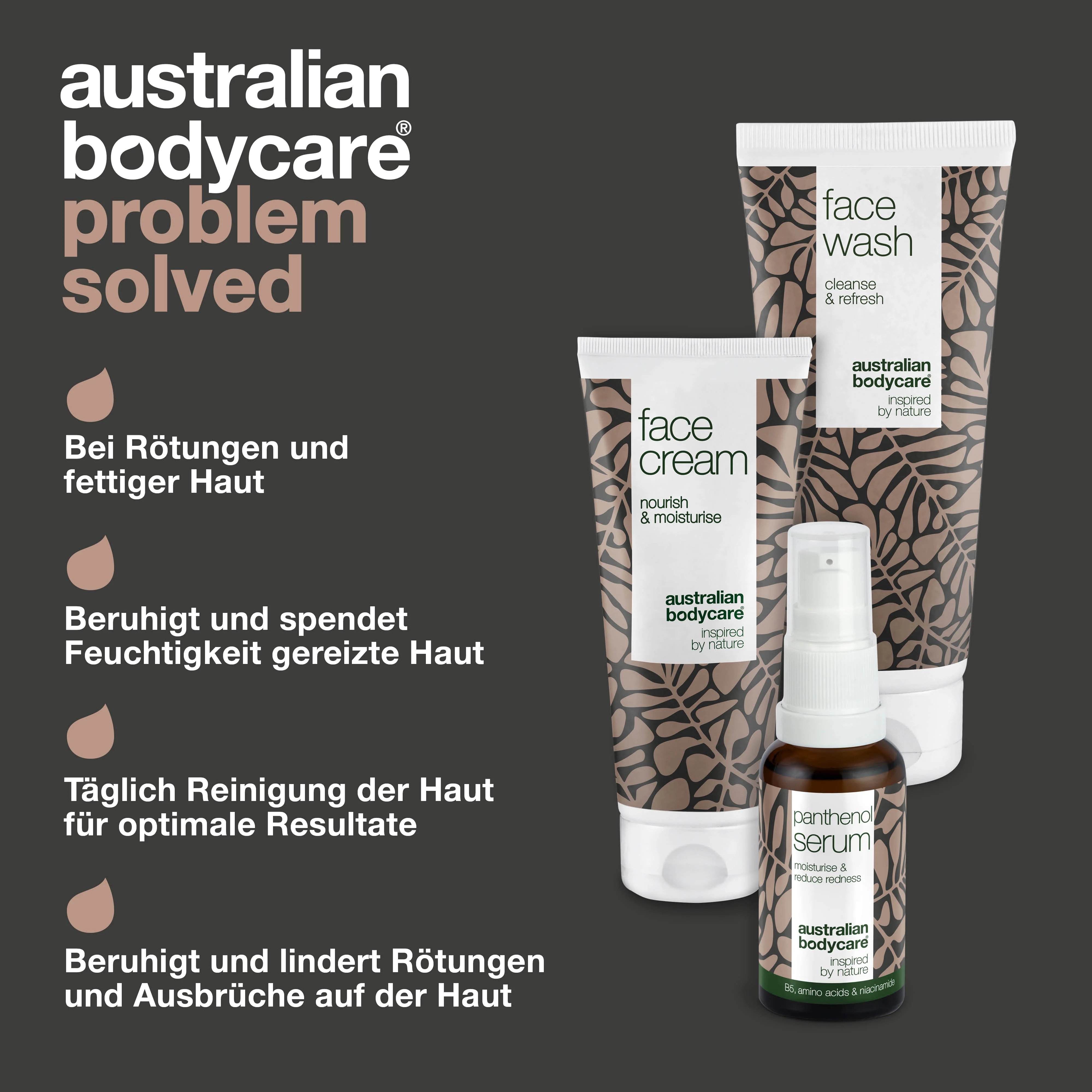 Set zur Pflege von Rosacea, Rötungen & gereizter Haut — 3 beruhigende Produkte zur Anwendung bei Rosacea; Reinigung, Vitamin B5 Serum & Creme - Image 3